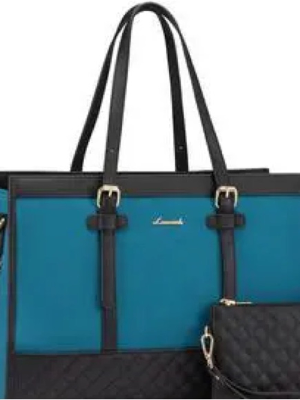 LOVEVOOK Laptop Bag 15.6 inch Canvas Laptop Tote Bag Large Capacity Work Bag